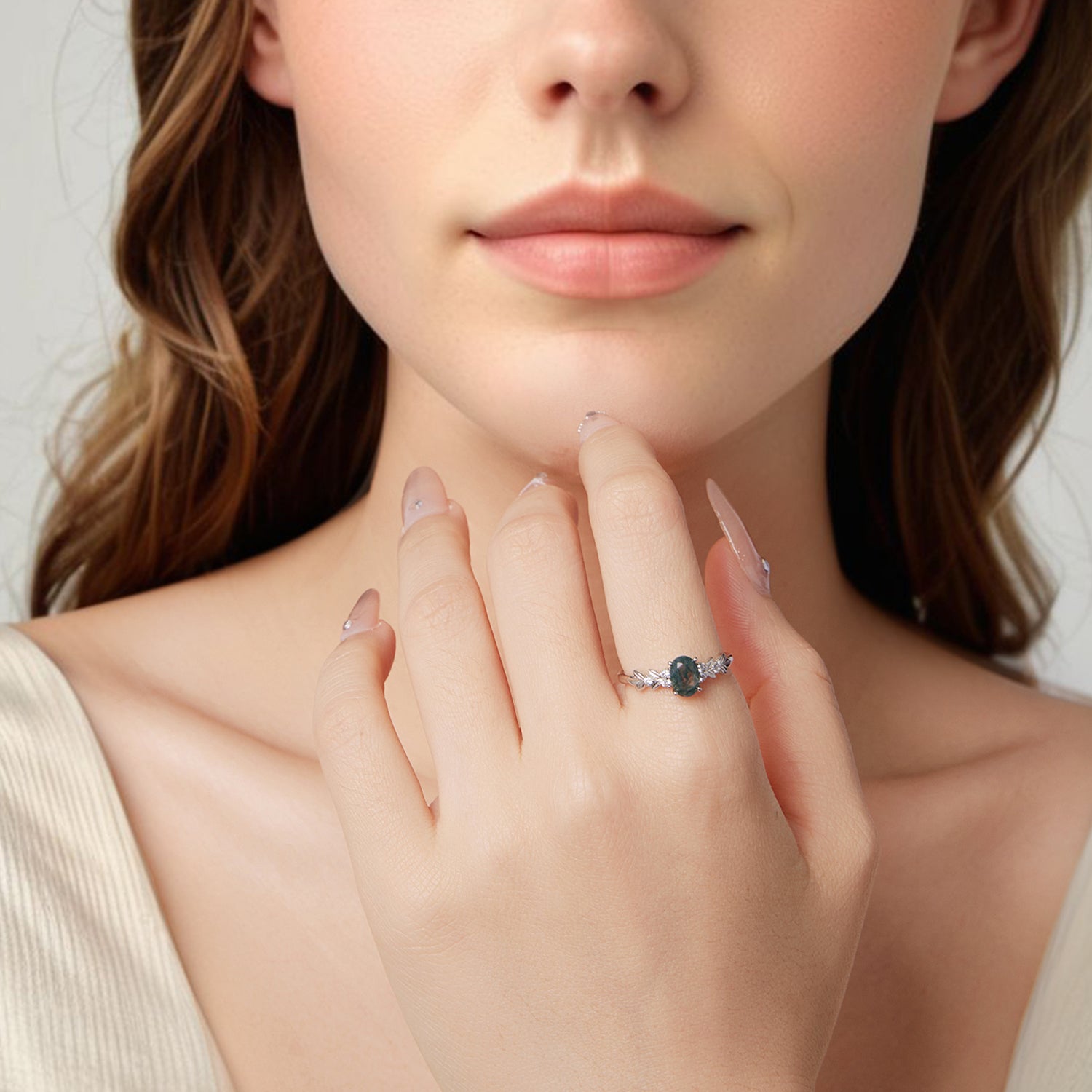 Moss Agate Ring