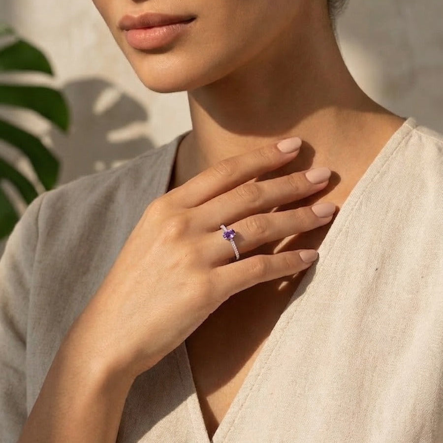 Exquisite Tanzanite Purple Ring