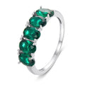 Green Stone Fashion Silver Ring