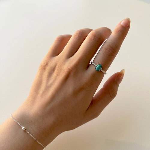 Amazonite Twisted Ring